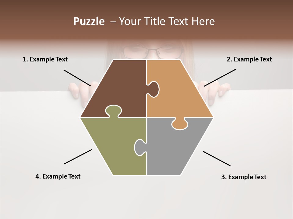 Work White Girl PowerPoint Template