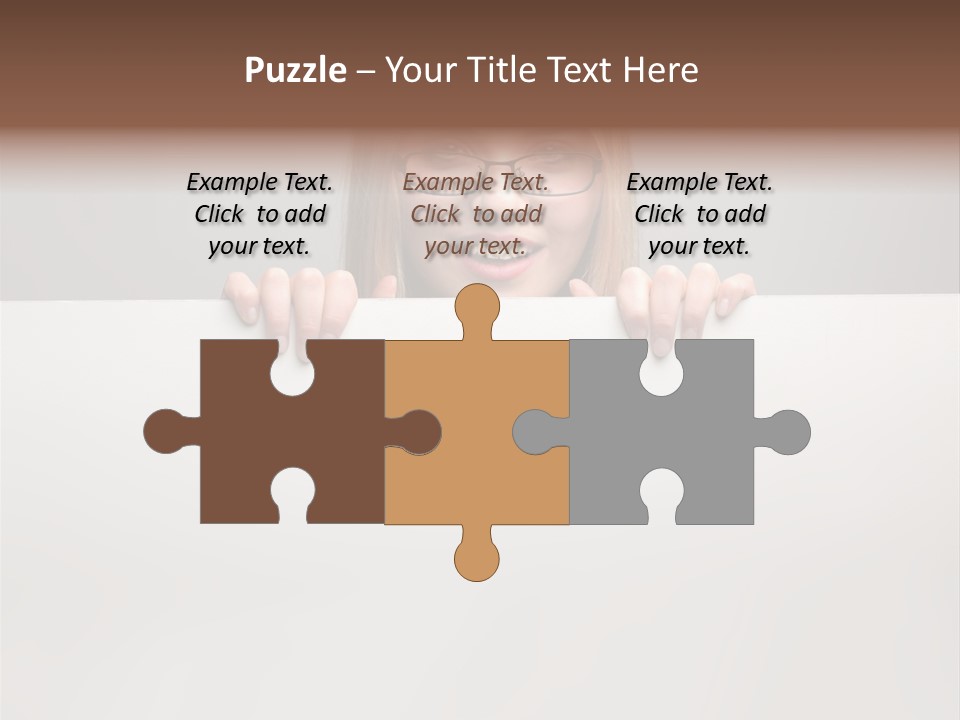 Work White Girl PowerPoint Template