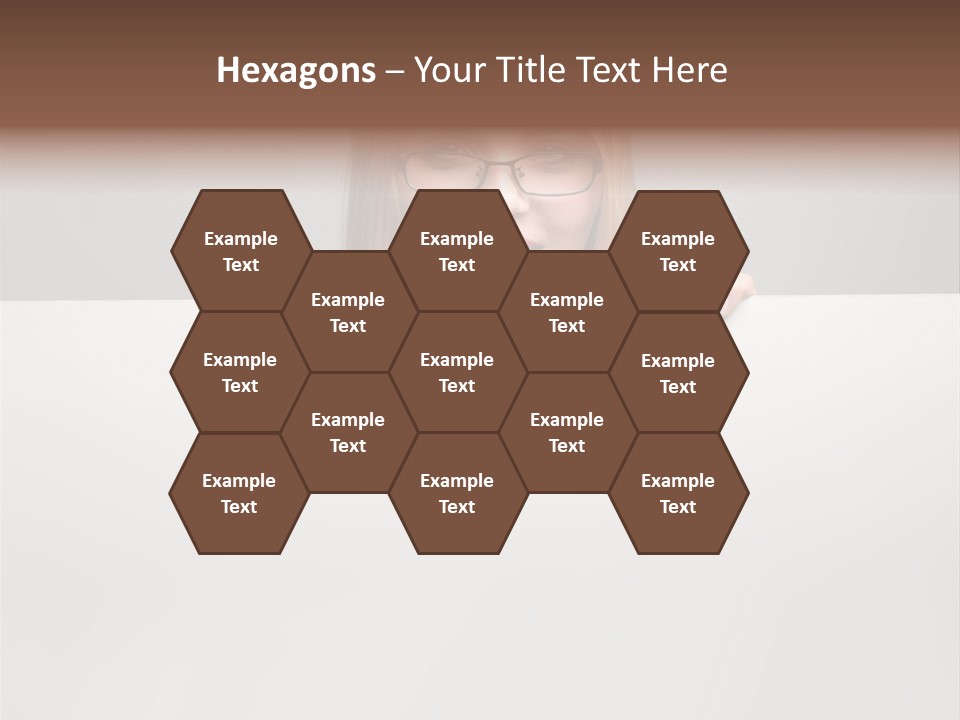 Work White Girl PowerPoint Template