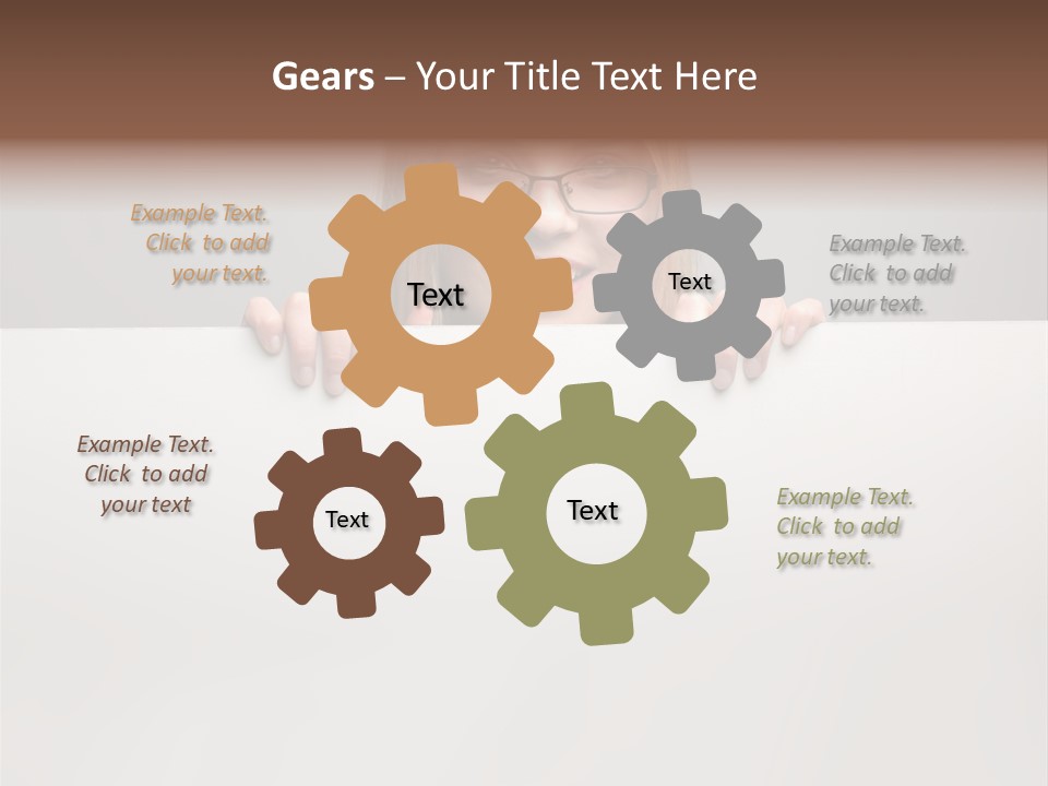 Work White Girl PowerPoint Template