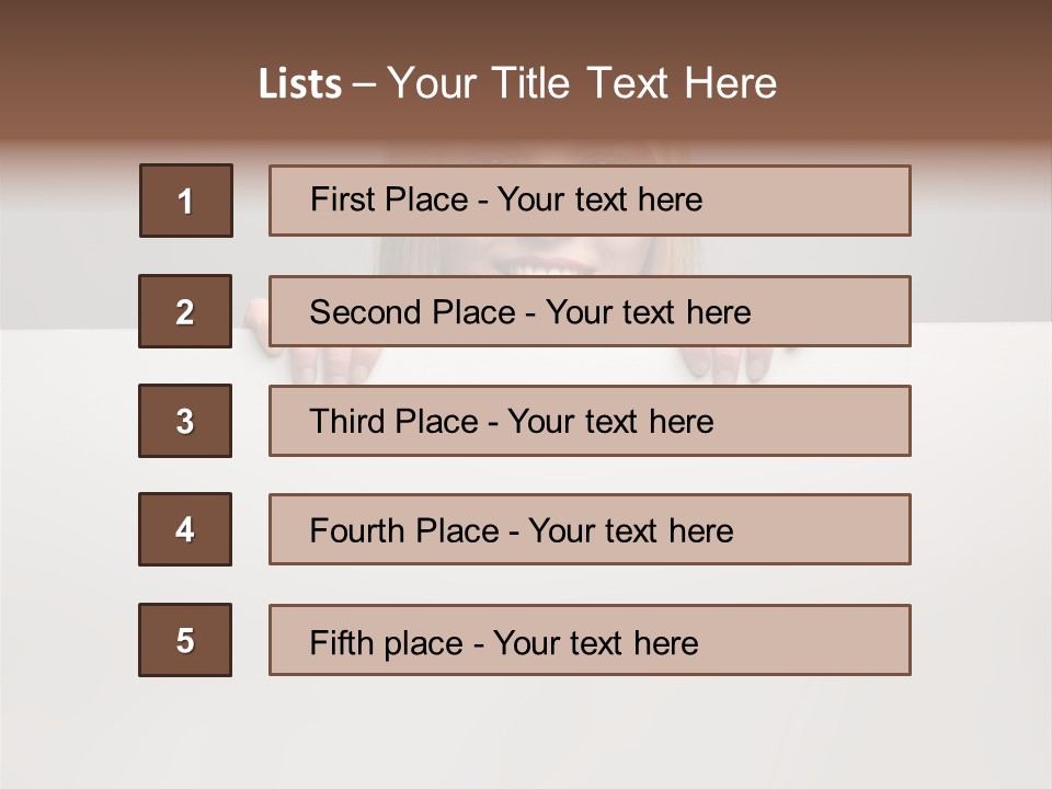 Work White Girl PowerPoint Template