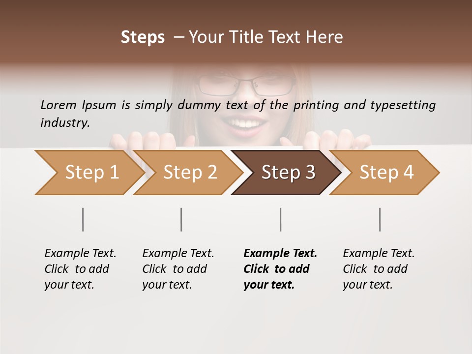 Work White Girl PowerPoint Template