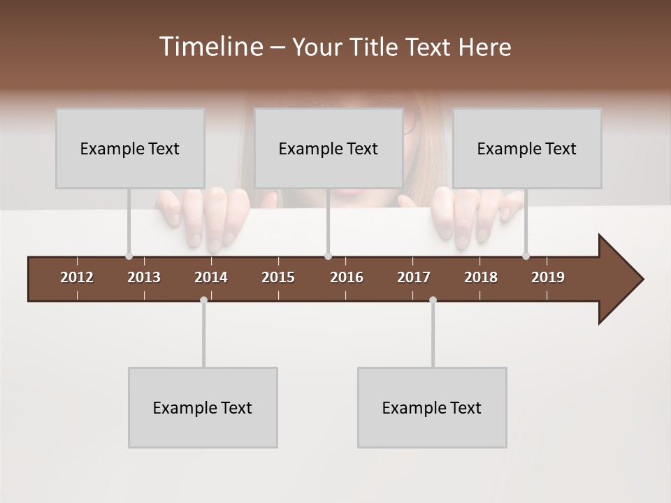 Work White Girl PowerPoint Template