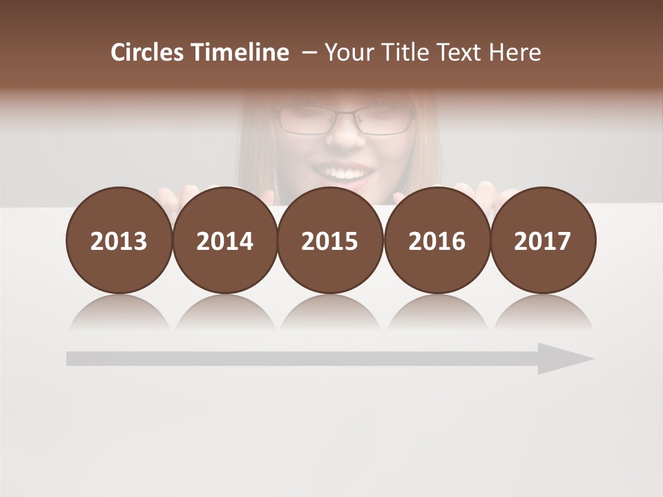 Work White Girl PowerPoint Template