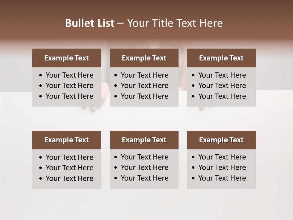 Work White Girl PowerPoint Template