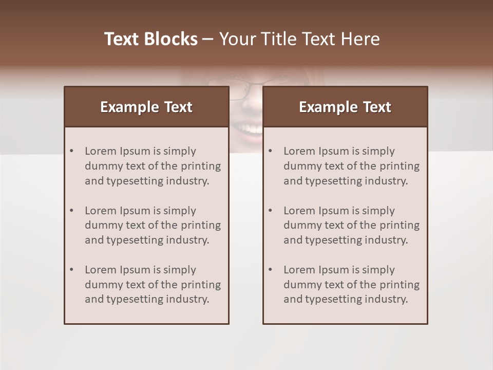 Work White Girl PowerPoint Template