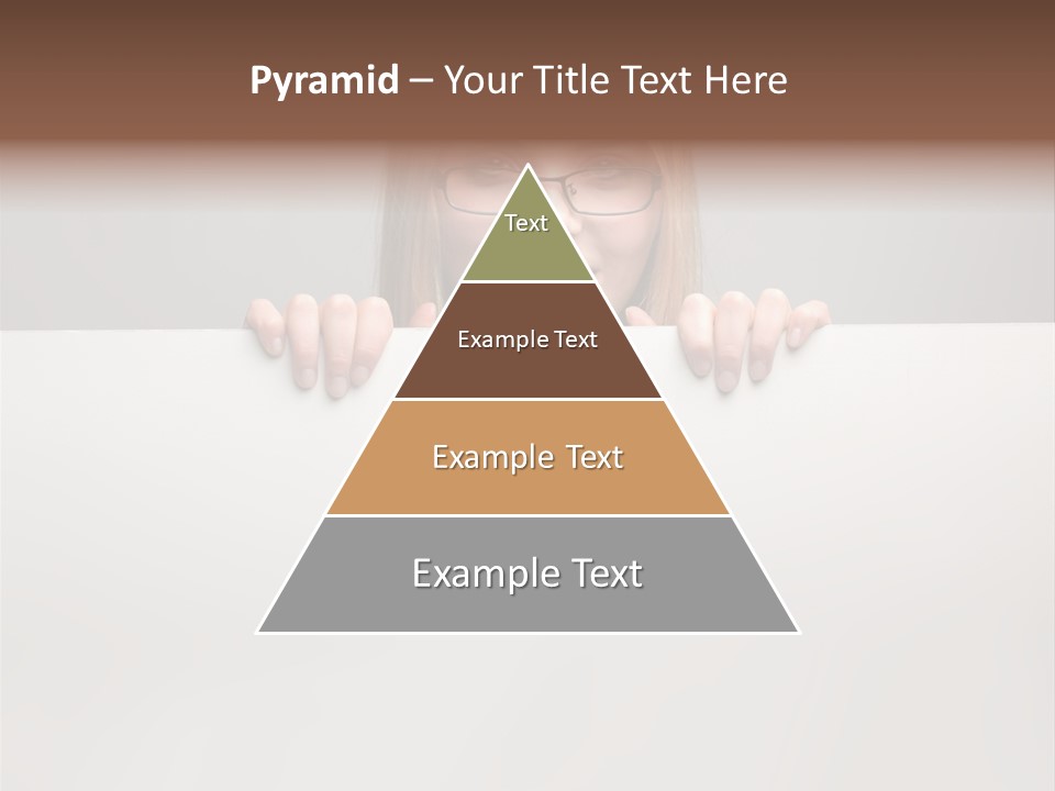 Work White Girl PowerPoint Template
