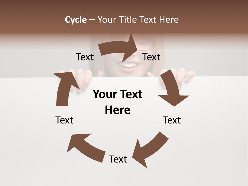 Work White Girl PowerPoint Template