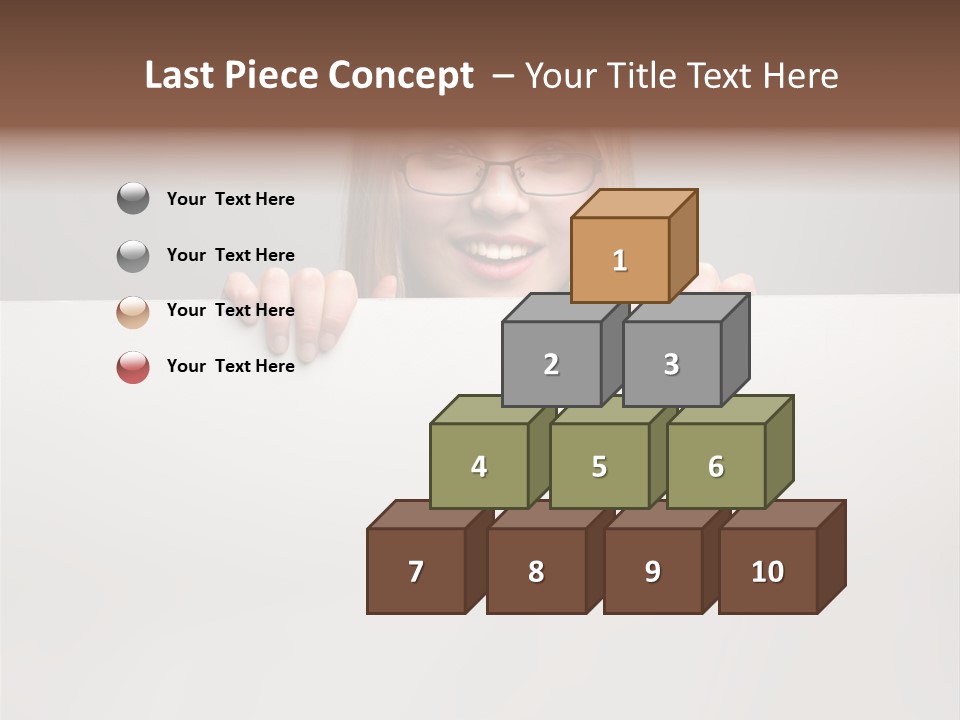 Work White Girl PowerPoint Template