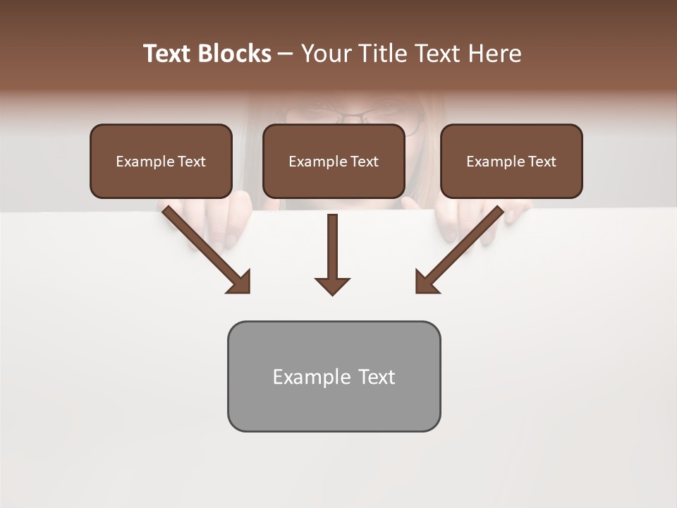 Work White Girl PowerPoint Template