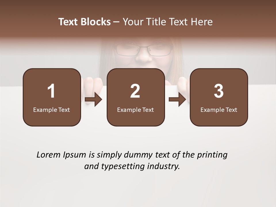 Work White Girl PowerPoint Template