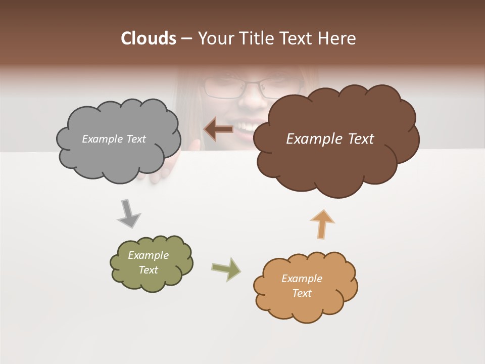 Work White Girl PowerPoint Template