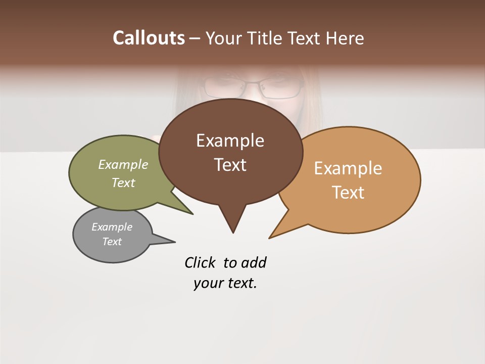 Work White Girl PowerPoint Template