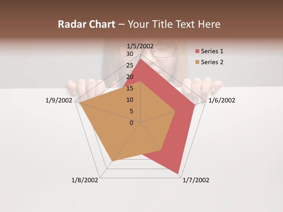 Work White Girl PowerPoint Template