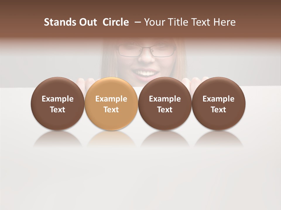 Work White Girl PowerPoint Template