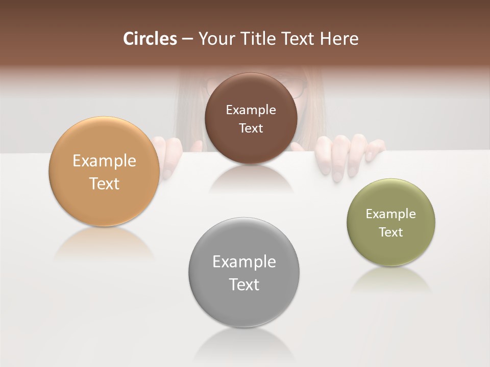 Work White Girl PowerPoint Template