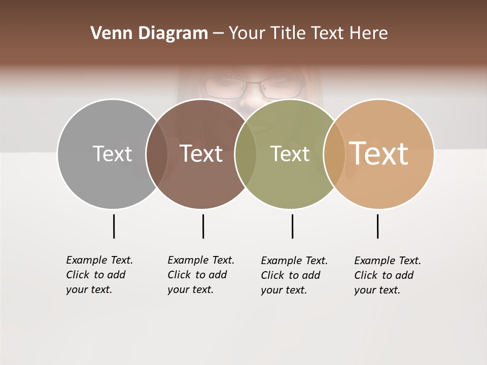 Work White Girl PowerPoint Template