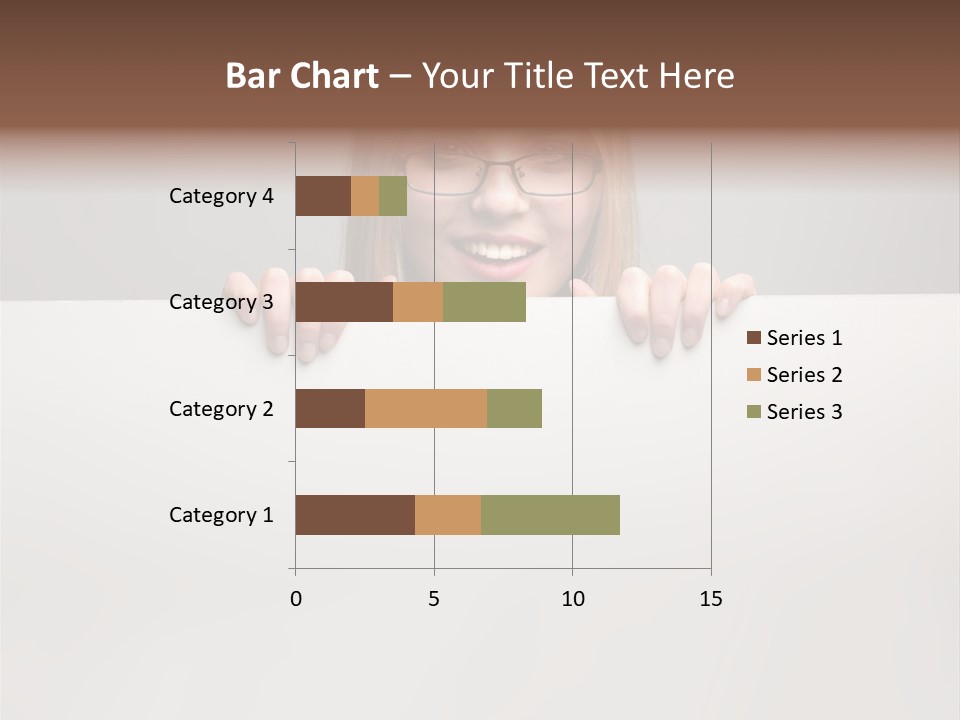 Work White Girl PowerPoint Template