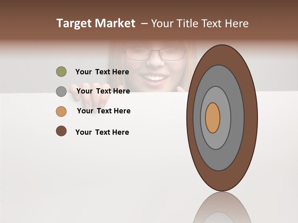 Work White Girl PowerPoint Template