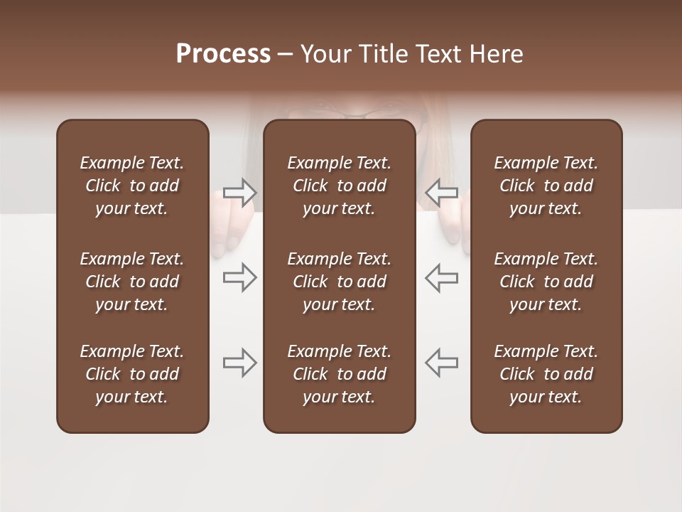 Work White Girl PowerPoint Template