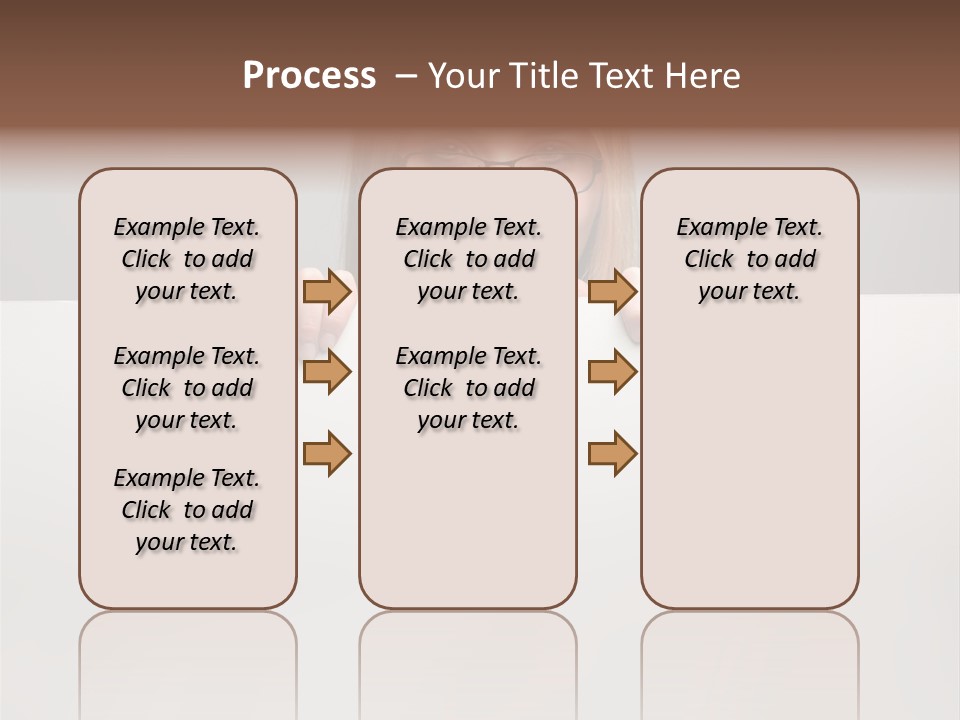 Work White Girl PowerPoint Template
