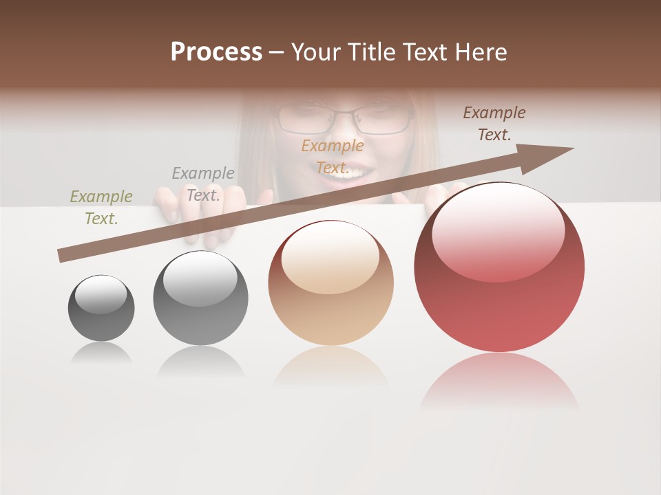 Work White Girl PowerPoint Template