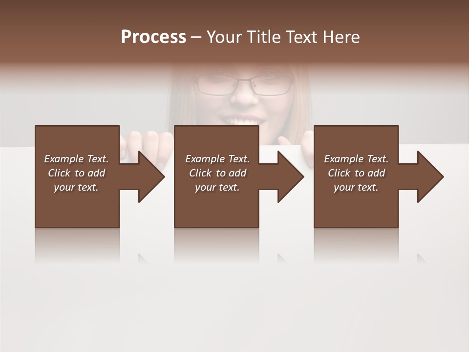 Work White Girl PowerPoint Template