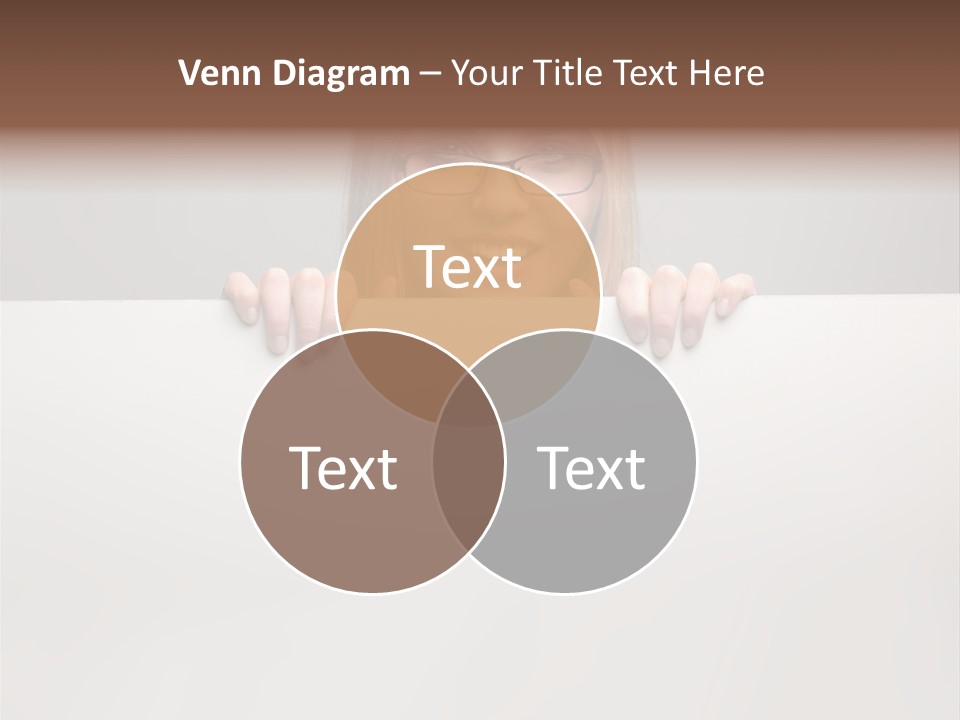 Work White Girl PowerPoint Template