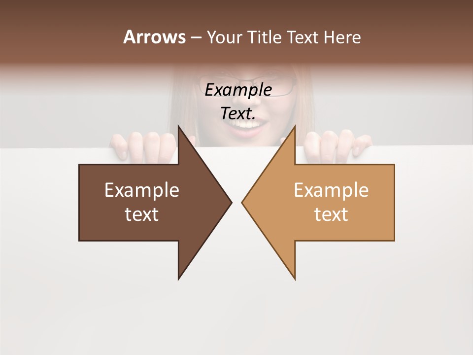 Work White Girl PowerPoint Template