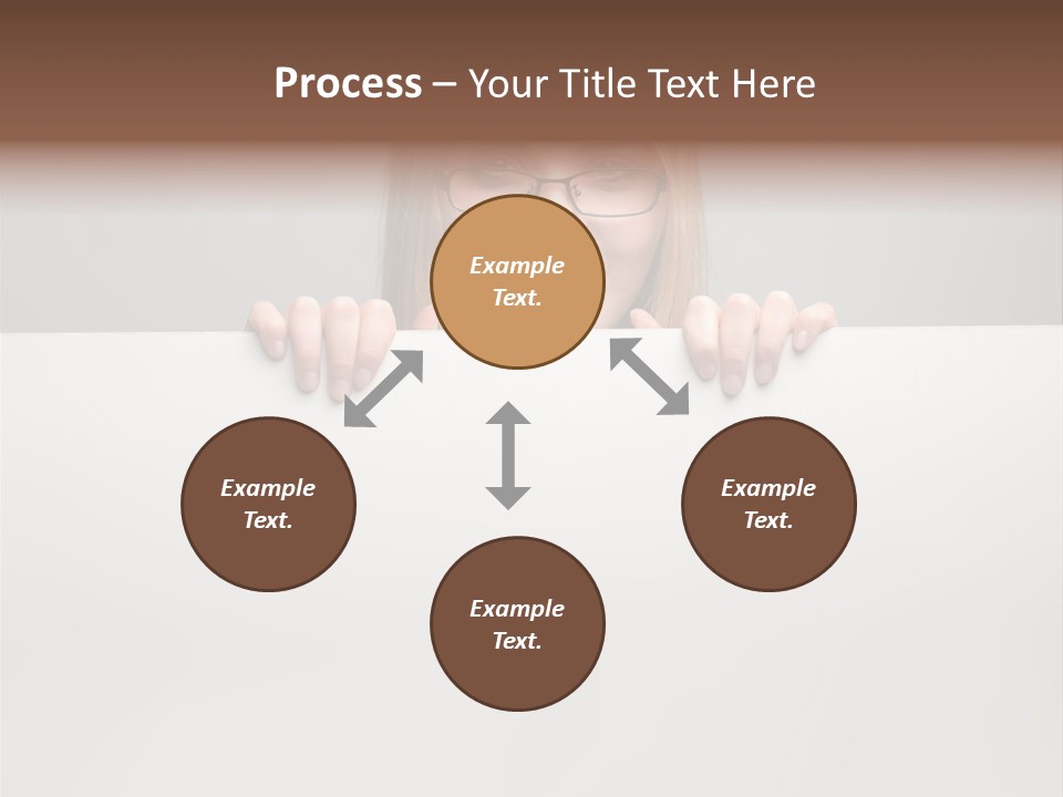 Work White Girl PowerPoint Template