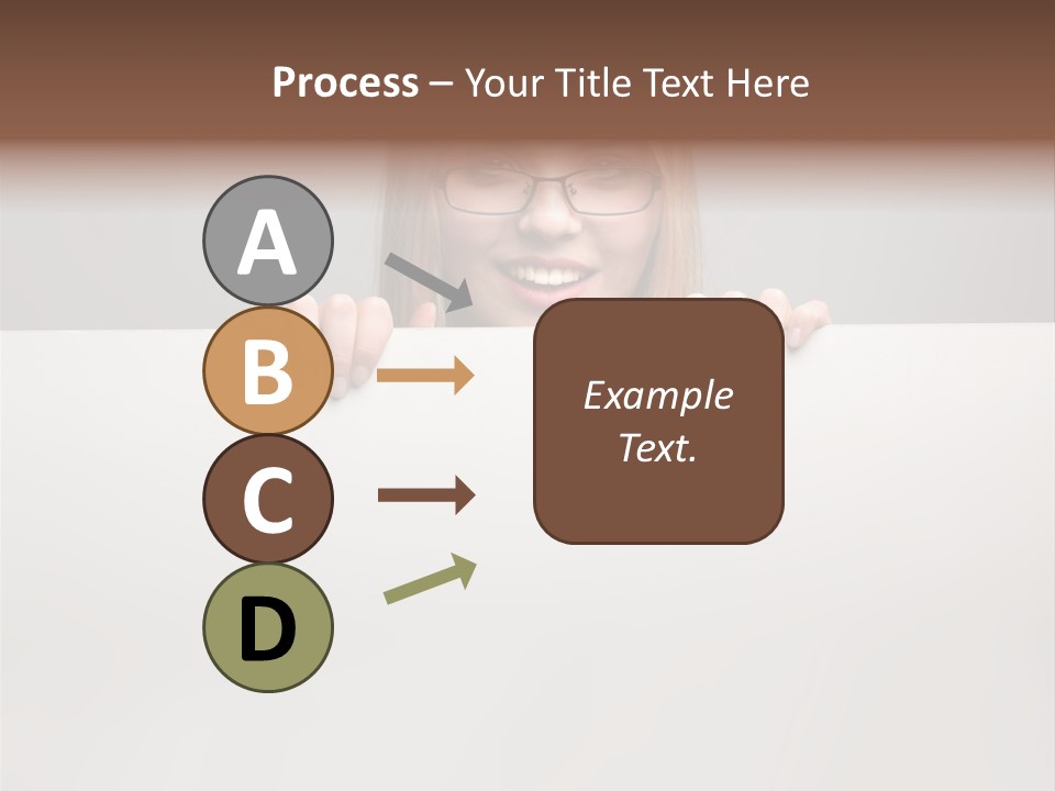 Work White Girl PowerPoint Template