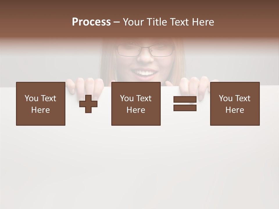 Work White Girl PowerPoint Template