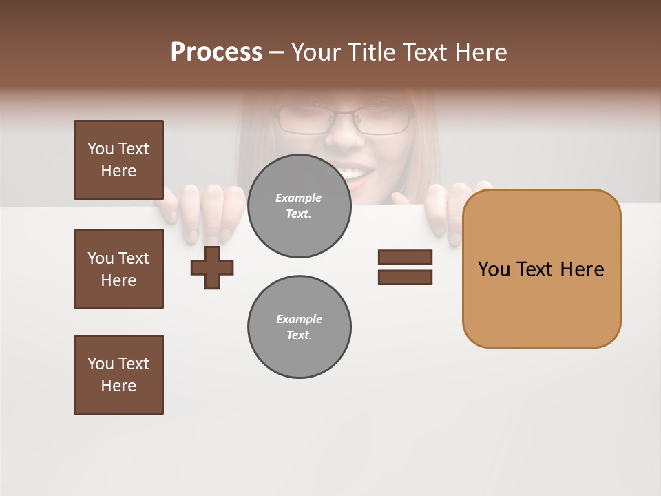 Work White Girl PowerPoint Template