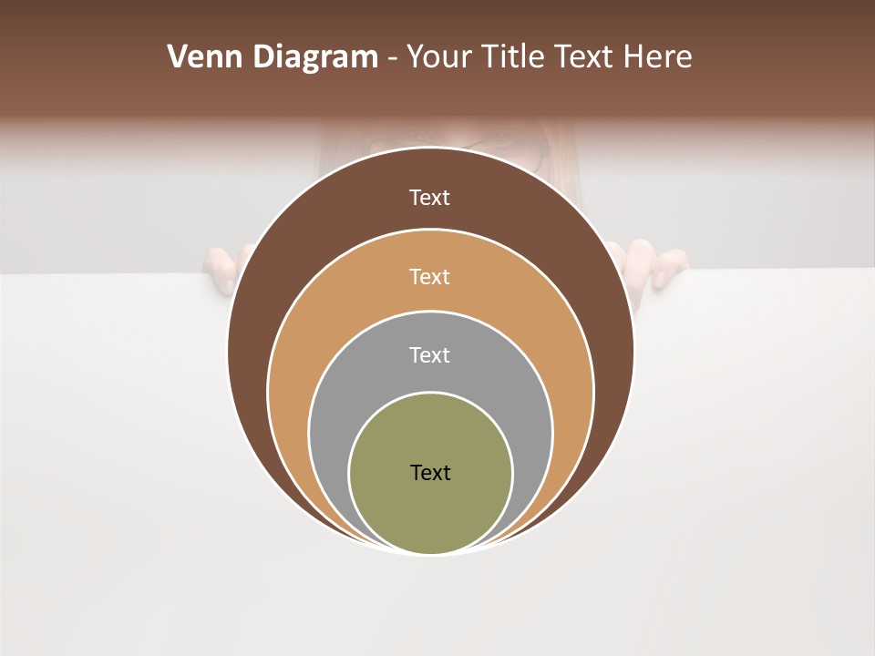 Work White Girl PowerPoint Template