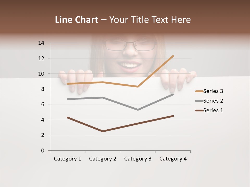 Work White Girl PowerPoint Template