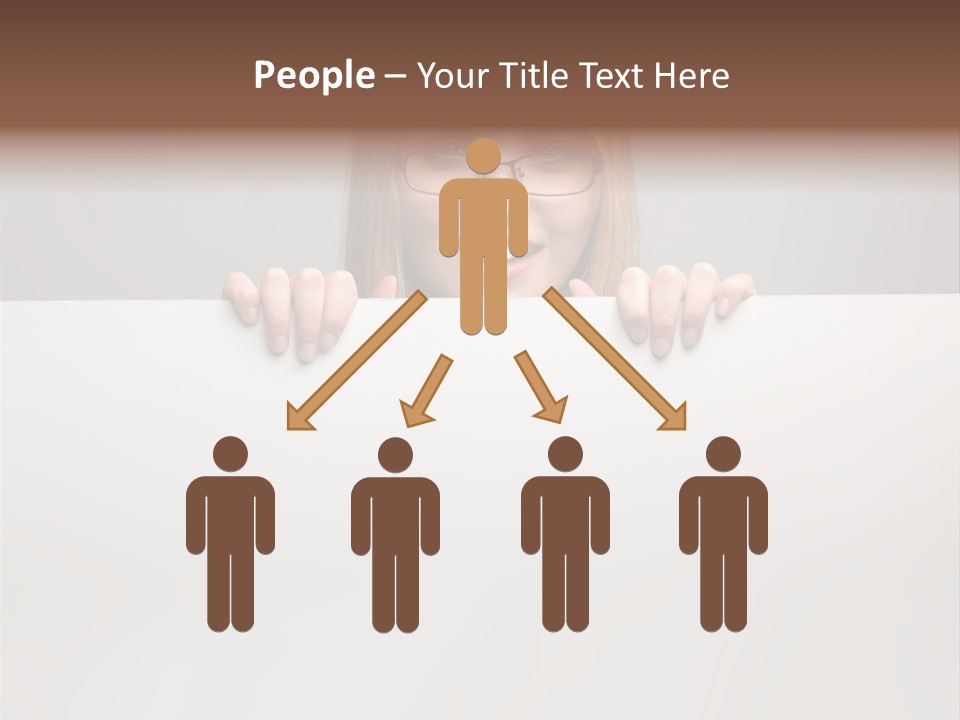 Work White Girl PowerPoint Template