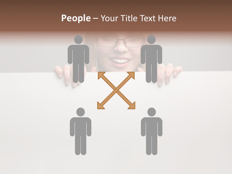 Work White Girl PowerPoint Template