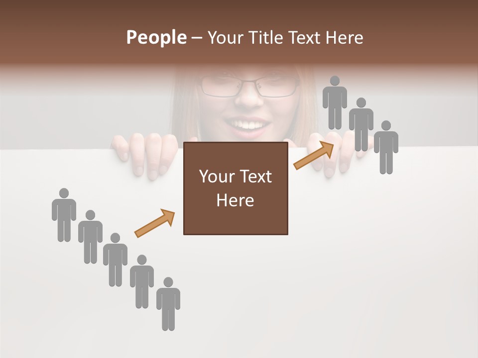 Work White Girl PowerPoint Template