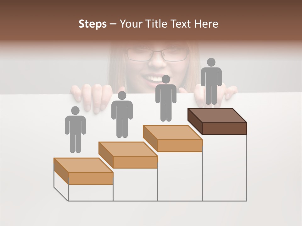 Work White Girl PowerPoint Template