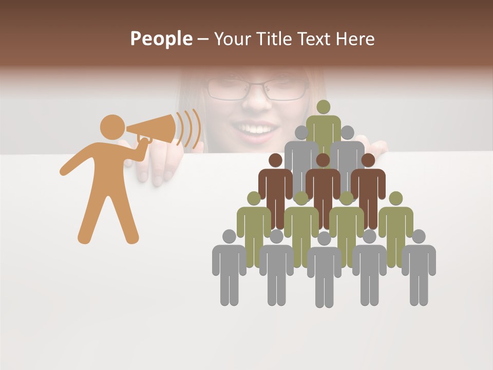 Work White Girl PowerPoint Template