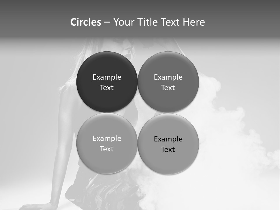 Smoke Armed Revolver PowerPoint Template