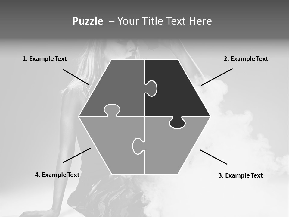 Smoke Armed Revolver PowerPoint Template