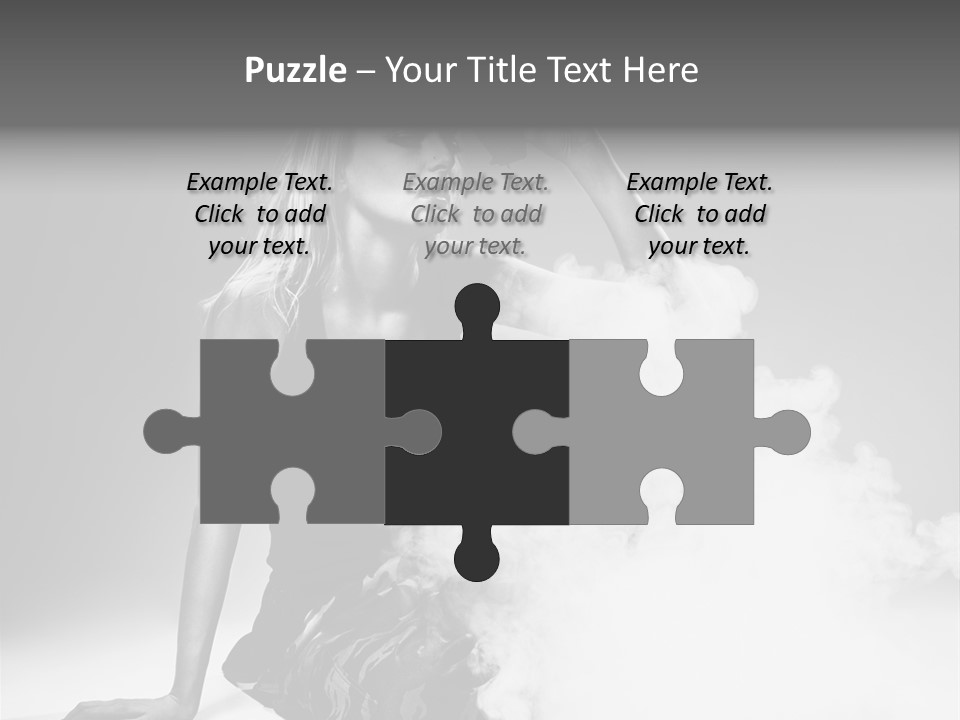 Smoke Armed Revolver PowerPoint Template