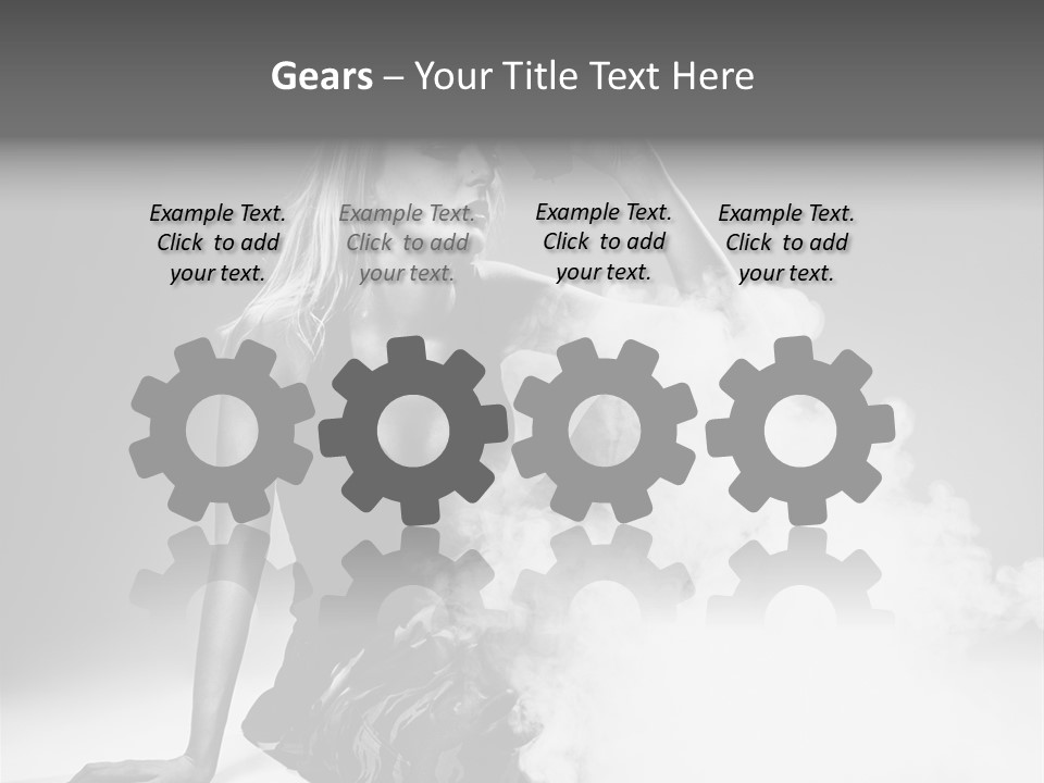 Smoke Armed Revolver PowerPoint Template