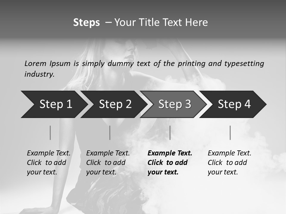 Smoke Armed Revolver PowerPoint Template