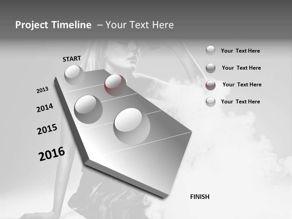 Smoke Armed Revolver PowerPoint Template