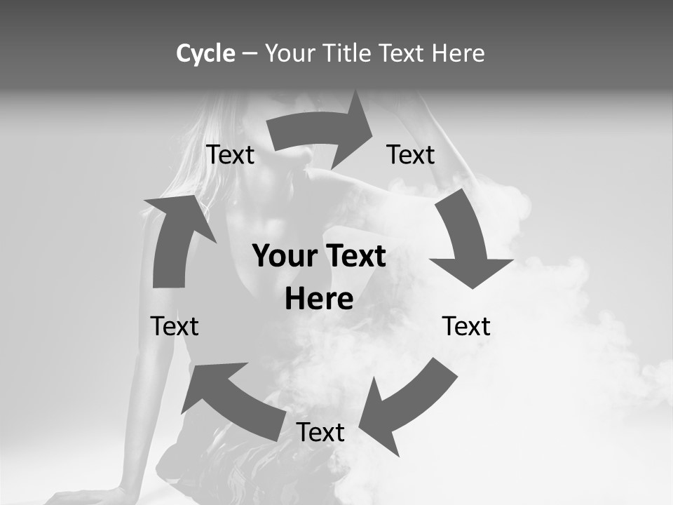 Smoke Armed Revolver PowerPoint Template