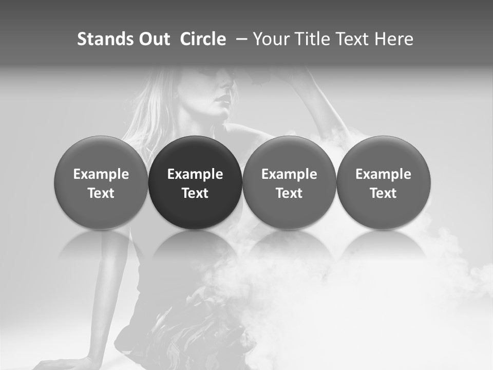 Smoke Armed Revolver PowerPoint Template