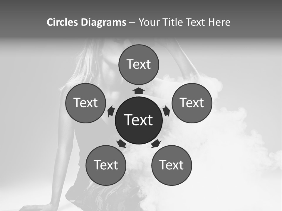 Smoke Armed Revolver PowerPoint Template