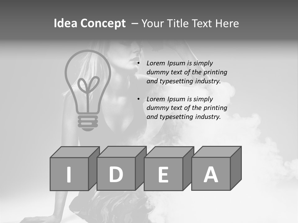 Smoke Armed Revolver PowerPoint Template